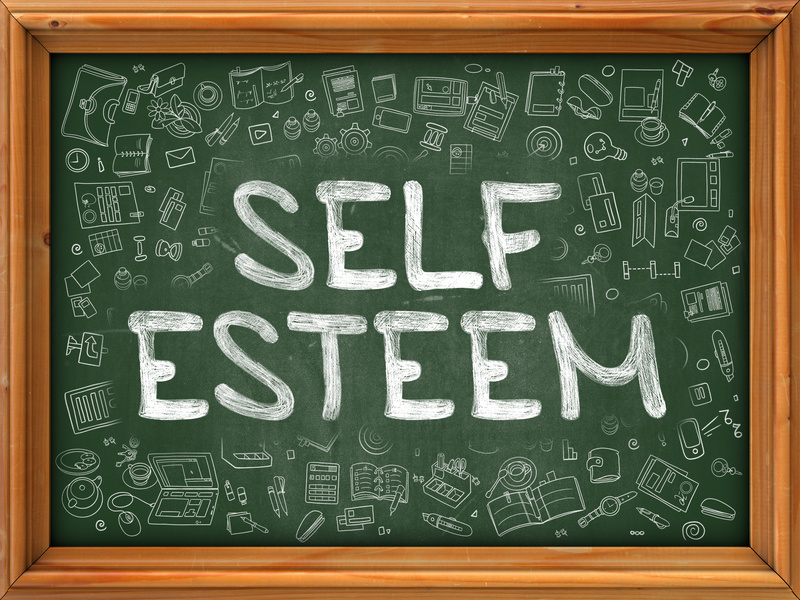 Self Esteem – Hand Drawn on Green Chalkboard.