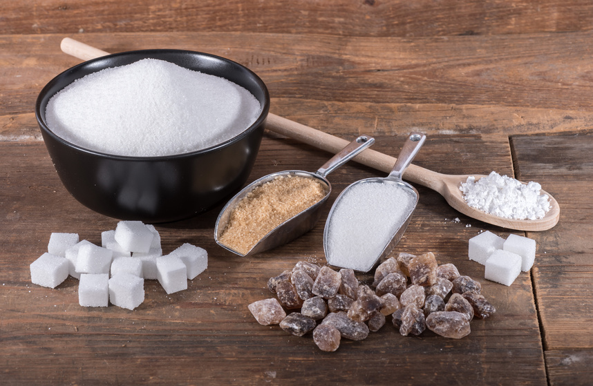 Composition of different types of sugar